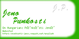 jeno punkosti business card